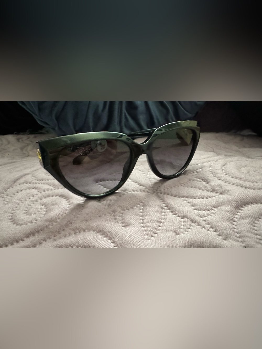 Michael Kors black Cat Eye Sunglasses with Gradient Lenses